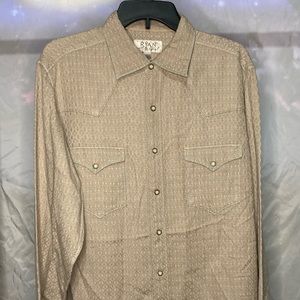 Tan Ryan Micheals Western Wear Button Down